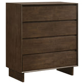 Orleans Furniture - Coaster - Glenwood 4-drawer Chest of Drawers Warm Brown - 225015