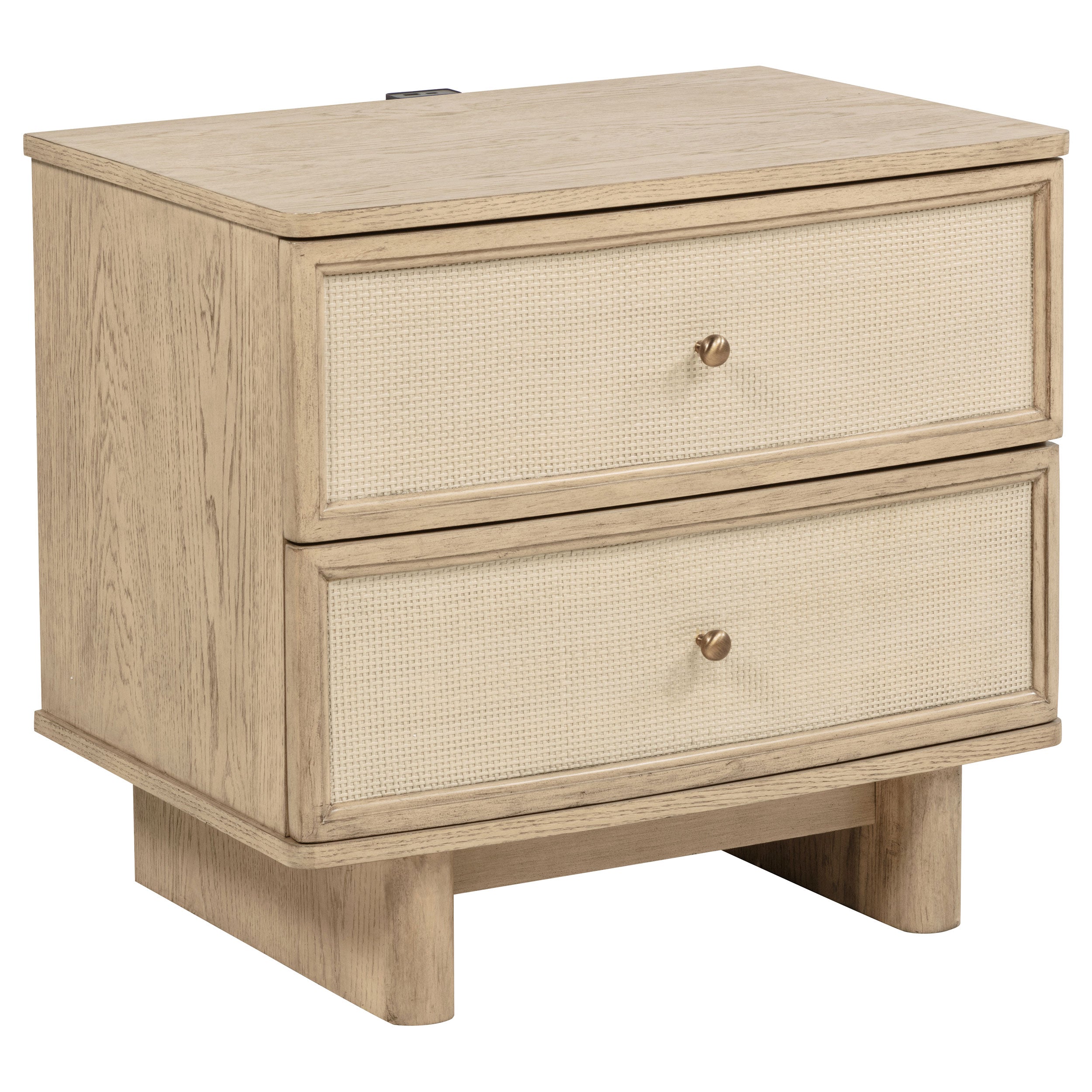 Orleans Furniture - Coaster - Kailani 2-drawer Nightstand Bedside Table Beige Oak - 225042