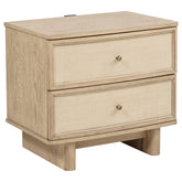 Orleans Furniture - Coaster - Kailani 2-drawer Nightstand Bedside Table Beige Oak - 225042
