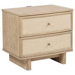 Orleans Furniture - Coaster - Kailani 2-drawer Nightstand Bedside Table Beige Oak - 225042