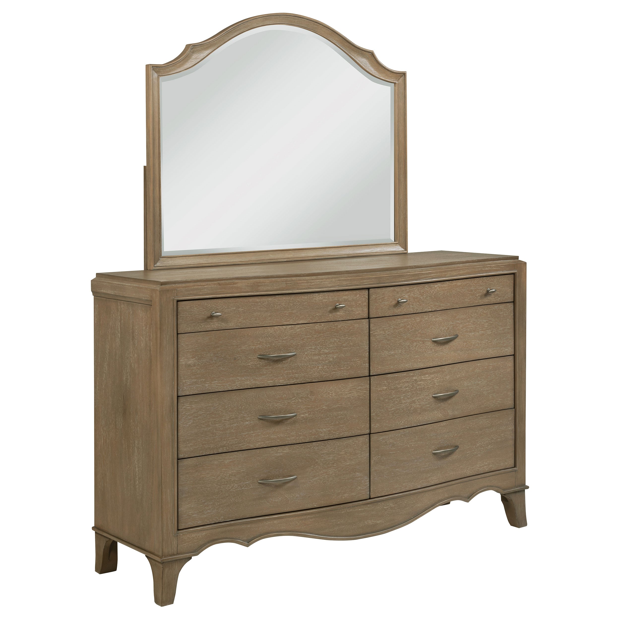 Orleans Furniture - Coaster - Revello 8-drawer Bedroom Dresser with Mirror Washed Mango - 225053M