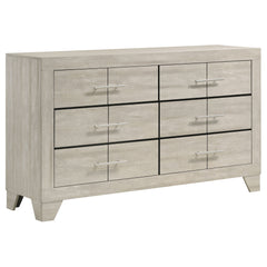 Orleans Furniture - Coaster - Trenton 6-drawer Bedroom Dresser Rustic Cream - 225063