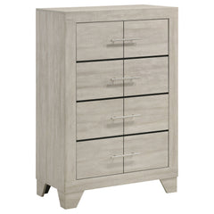 Orleans Furniture - Coaster - Trenton 4-drawer Bedroom Chest of Drawers Rustic Cream - 225065