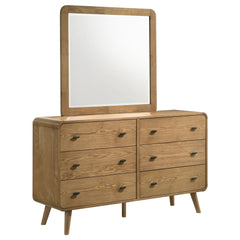 Orleans Furniture - Coaster - Robyn 6-drawer Bedroom Dresser and Mirror Light Ash - 225093M