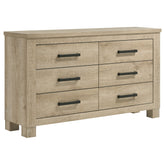 Orleans Furniture - Coaster - Oakglen 6-drawer Bedroom Dresser Weathered Oak - 225103