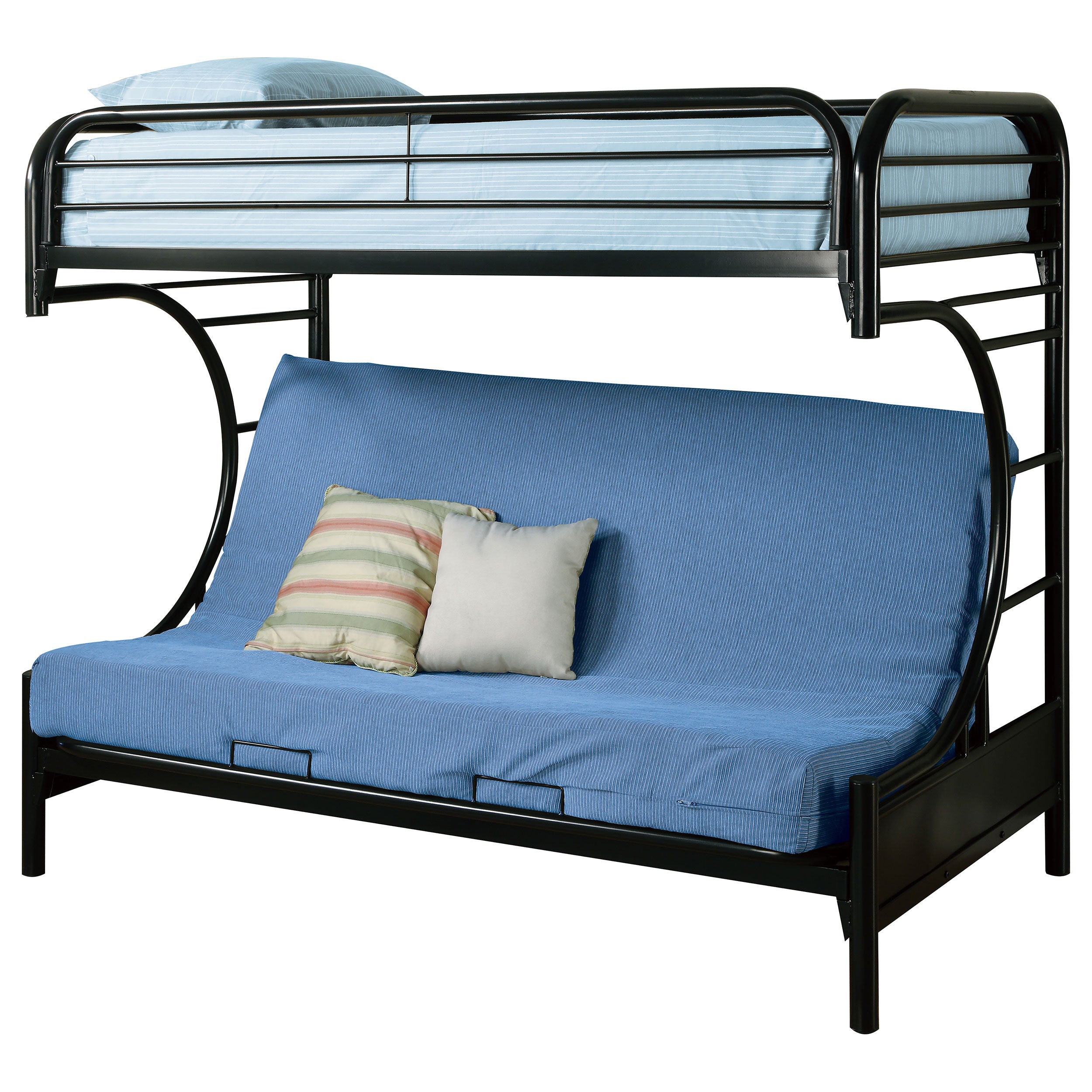 Orleans Furniture - Coaster - Montgomery Metal Twin Over Futon Bunk Bed Black - 2253K