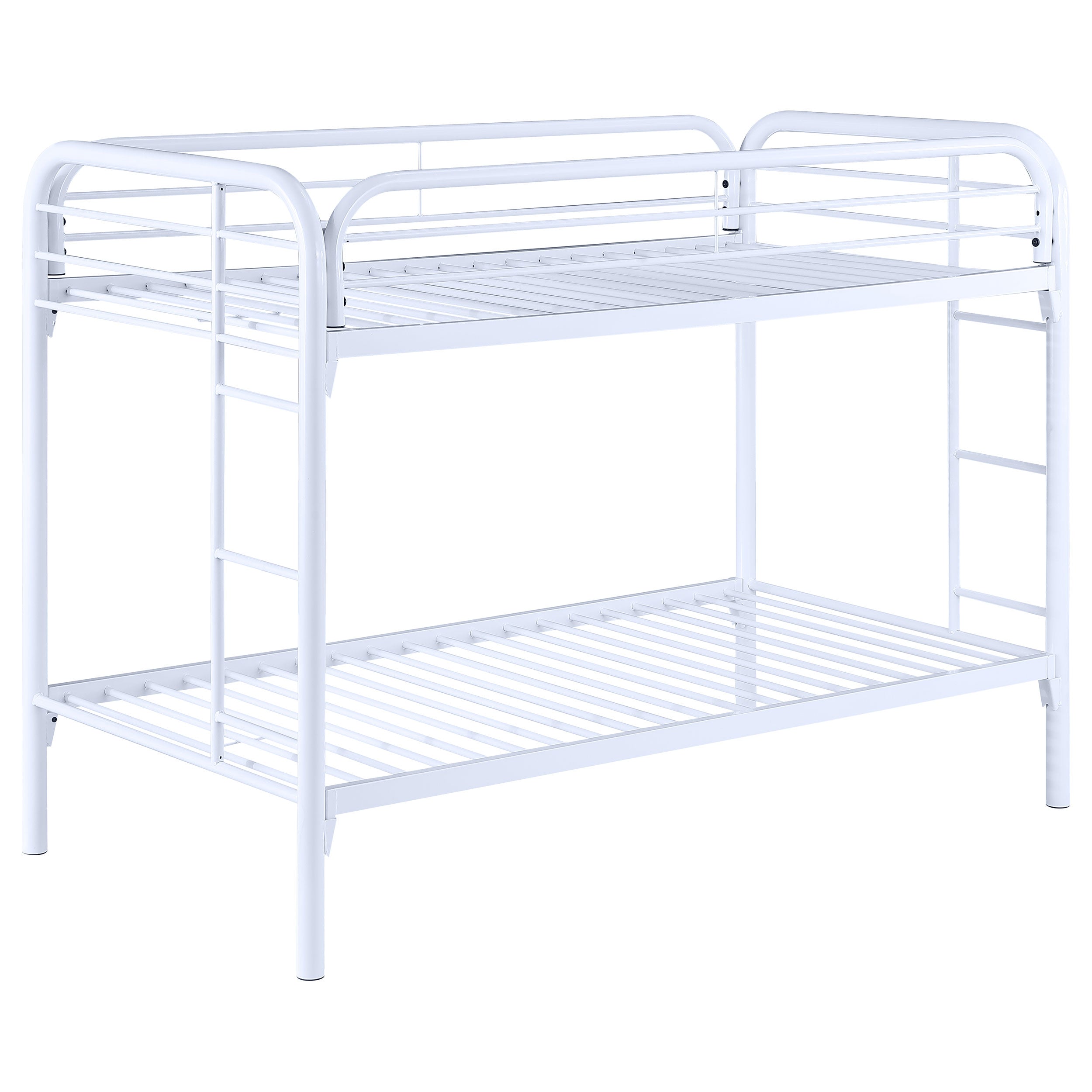 Orleans Furniture - Coaster - Morgan Metal Twin Over Twin Bunk Bed White - 2256W