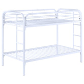 Orleans Furniture - Coaster - Morgan Metal Twin Over Twin Bunk Bed White - 2256W