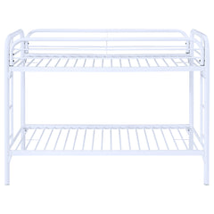 Morgan Metal Twin Over Twin Bunk Bed White