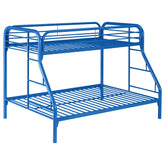 Orleans Furniture - Coaster - Morgan Metal Twin Over Full Bunk Bed Blue - 2258B