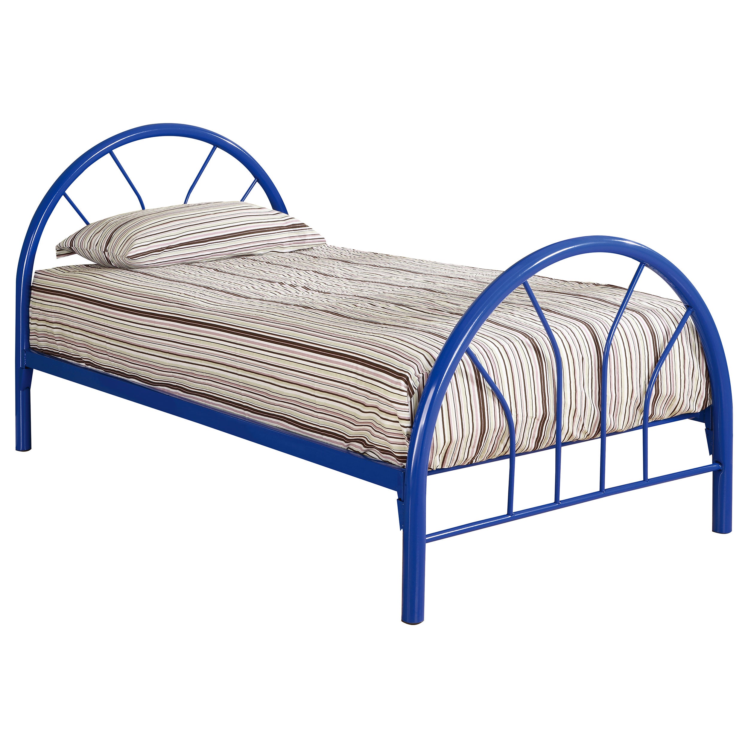 Orleans Furniture - Coaster - Marjorie Metal Twin Open Frame Bed Blue - 2389N