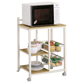 Orleans Furniture - Coaster - Kelvin 2-shelf Mobile Kitchen Cart Natural Brown and White - 2506