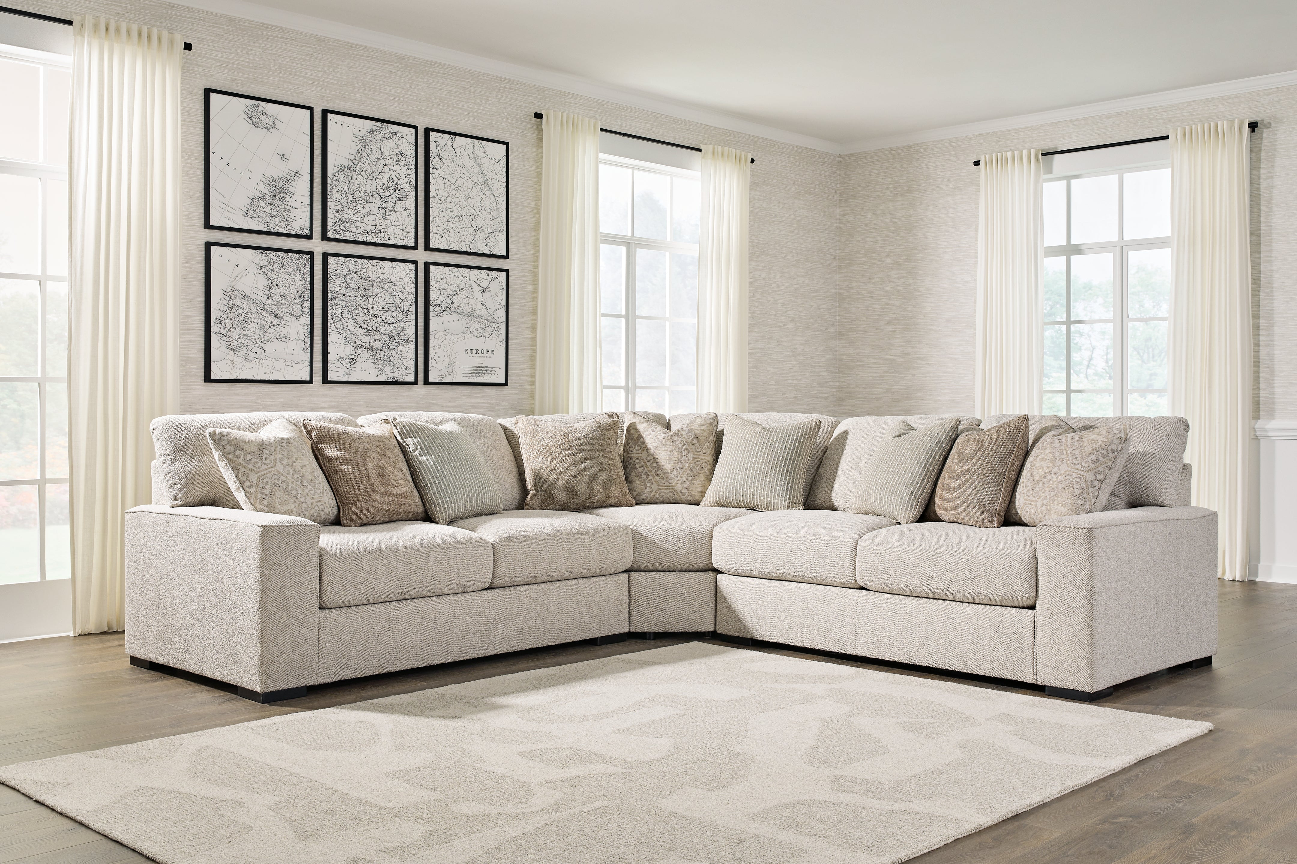 Orleans Furniture - Ashley Furniture - Ballyton Sectional - 3-Piece Sectional / Sand - 25102S1