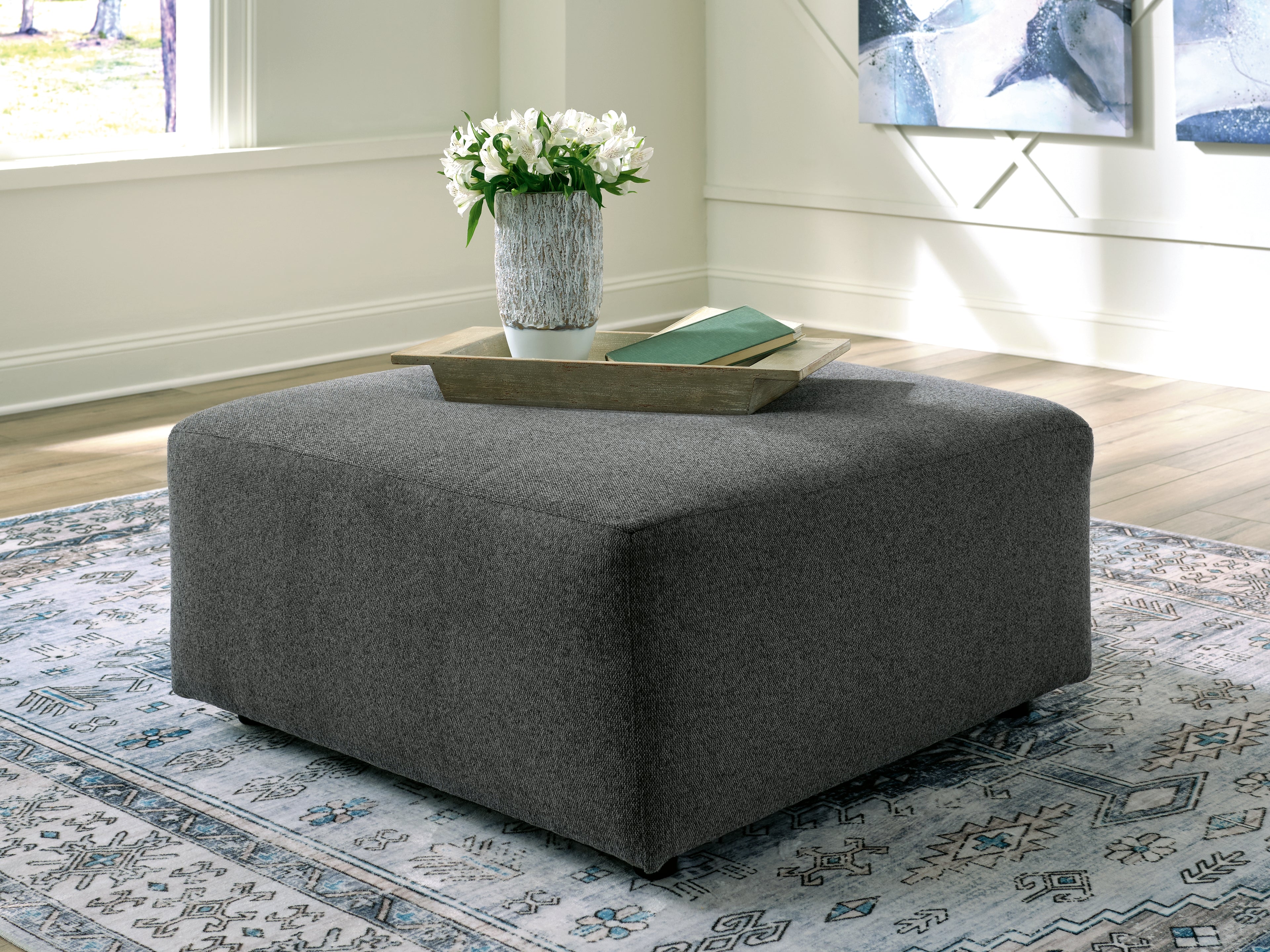 Orleans Furniture - Ashley Furniture - Edenfield Living Room - Oversized Accent Ottoman / Charcoal - 2900308