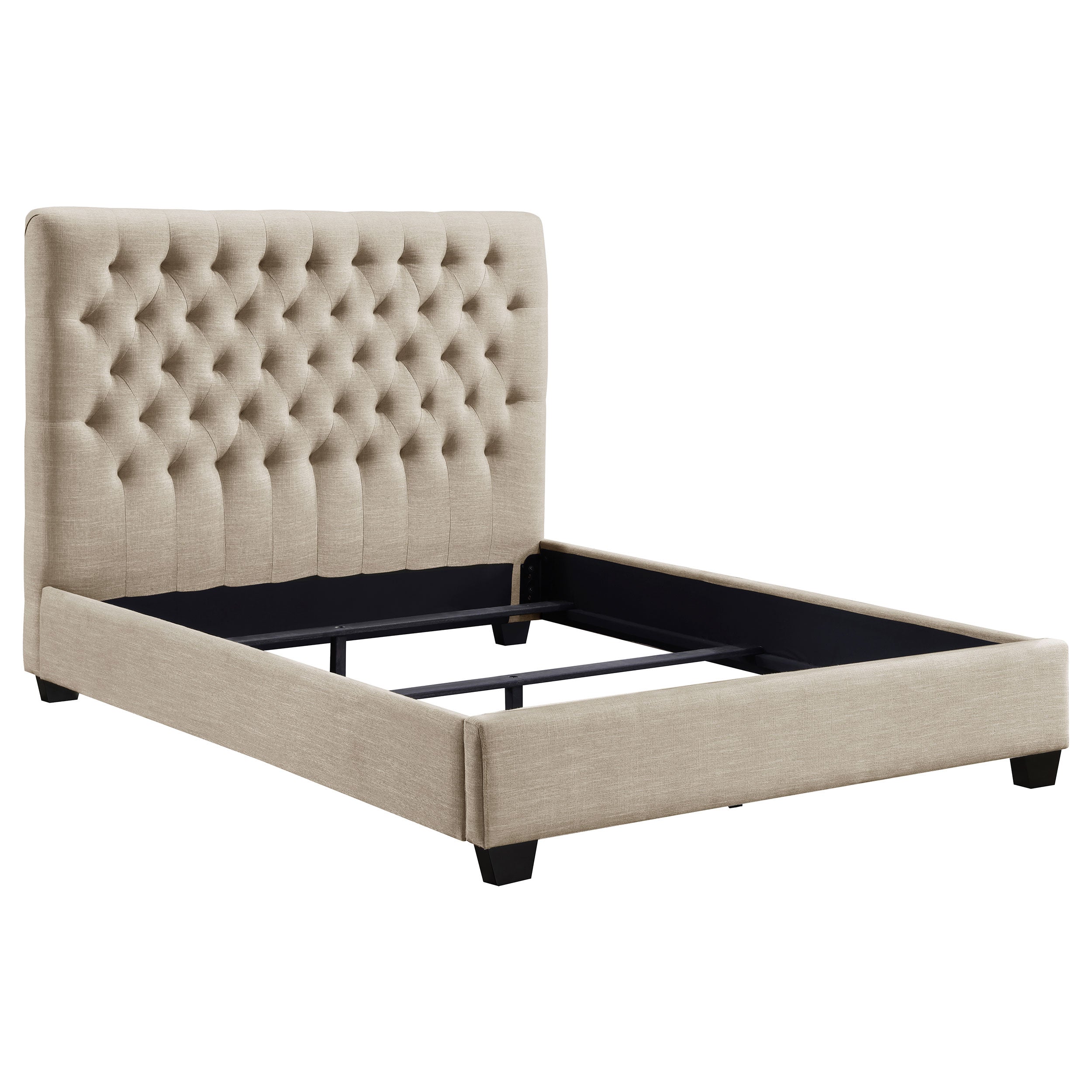 Orleans Furniture - Coaster - Chloe Upholstered Full Panel Bed Oatmeal - 300007F