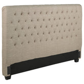 Orleans Furniture - Coaster - Chloe Upholstered Eastern King Panel Headboard Oatmeal - 300007KEB1