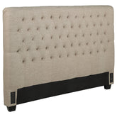 Orleans Furniture - Coaster - Chloe Upholstered California King Panel Headboard Oatmeal - 300007KWB1
