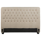 Orleans Furniture - Coaster - Chloe Upholstered Queen Panel Headboard Oatmeal - 300007QB1