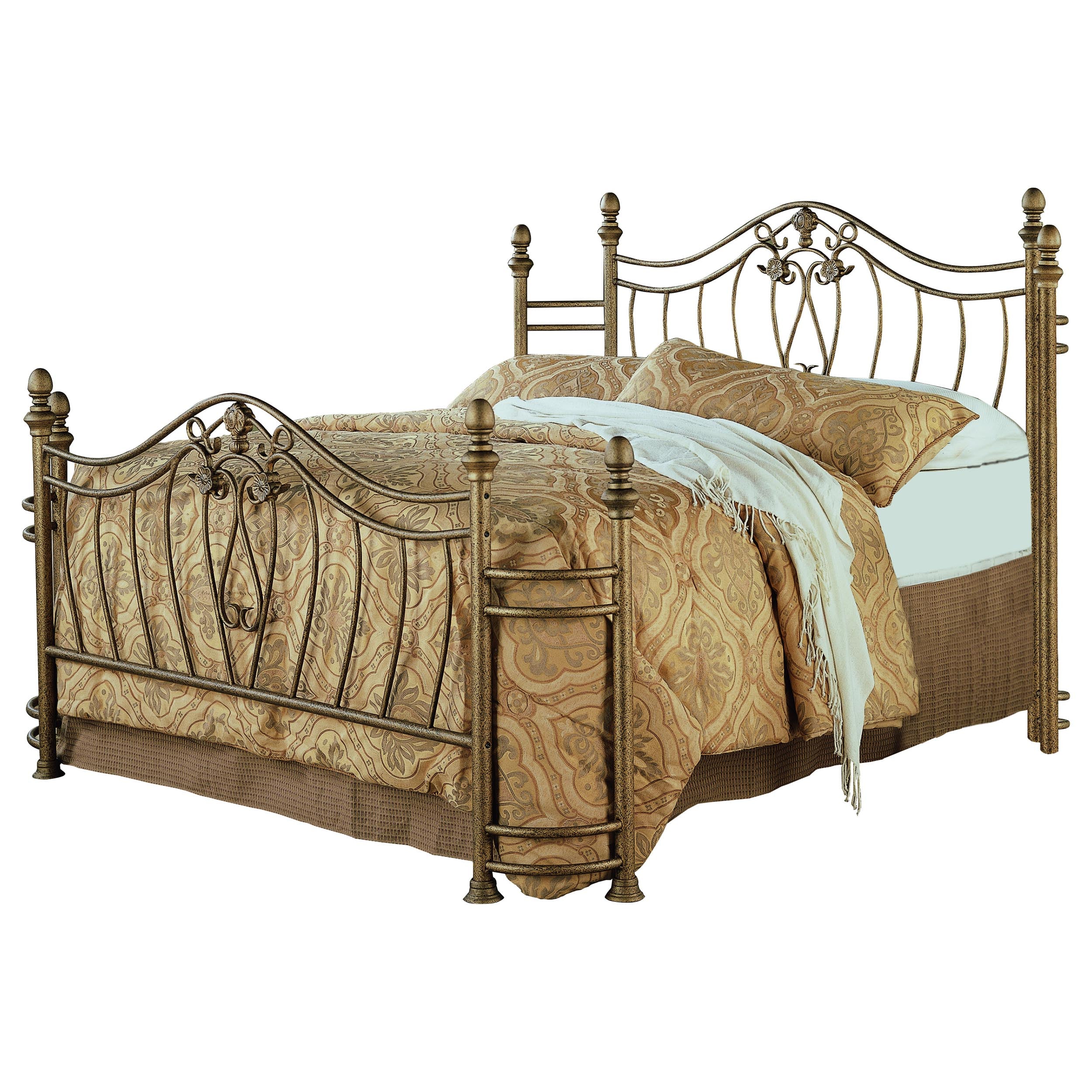 Orleans Furniture - Coaster - Sydney Eastern King Headboard and Footboard Brushed Gold - 300171KE