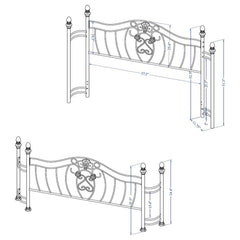 Sydney Queen Headboard and Footboard Brushed Gold