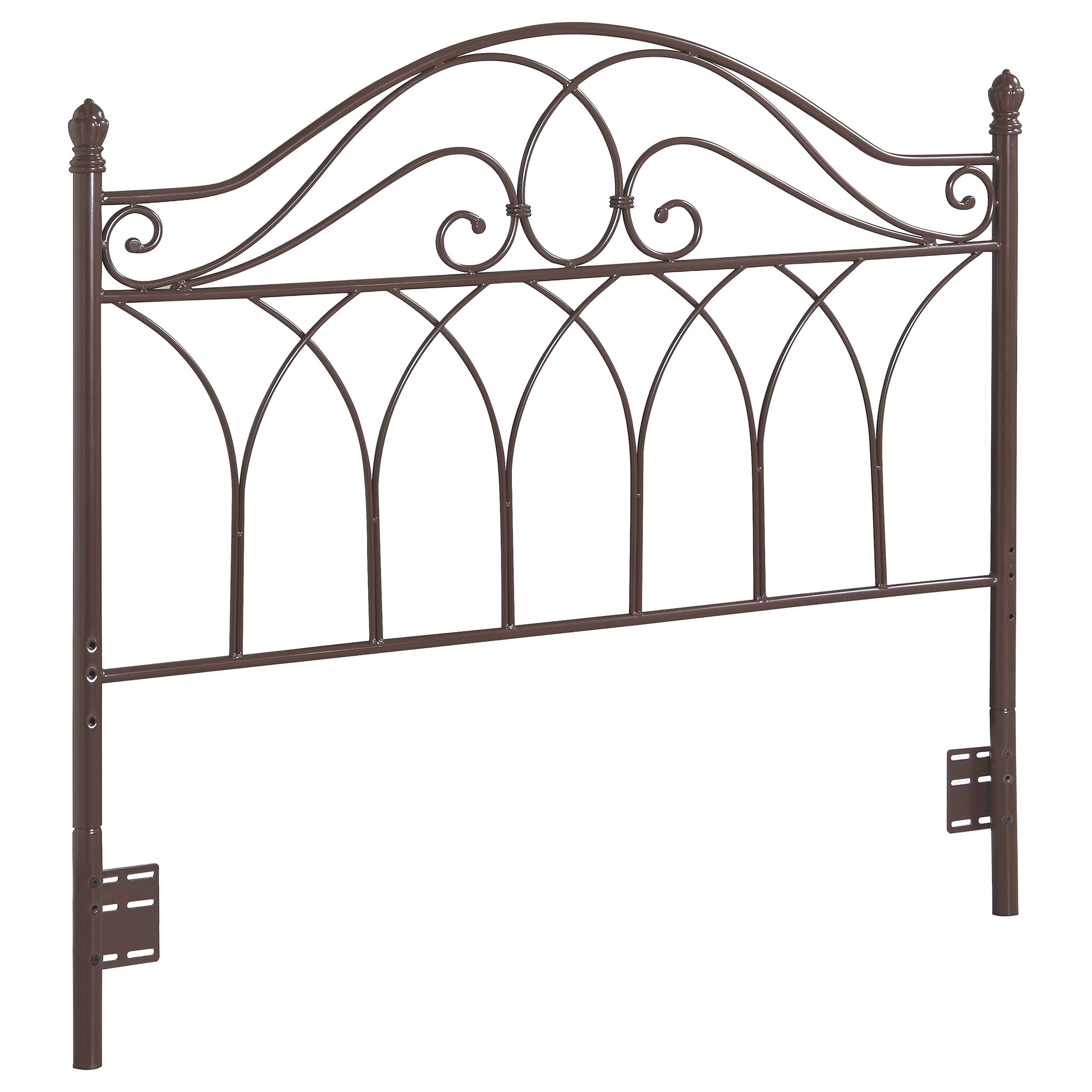 Orleans Furniture - Coaster - Zola Metal Queen or Full Open Frame Headboard Brown - 300186QF
