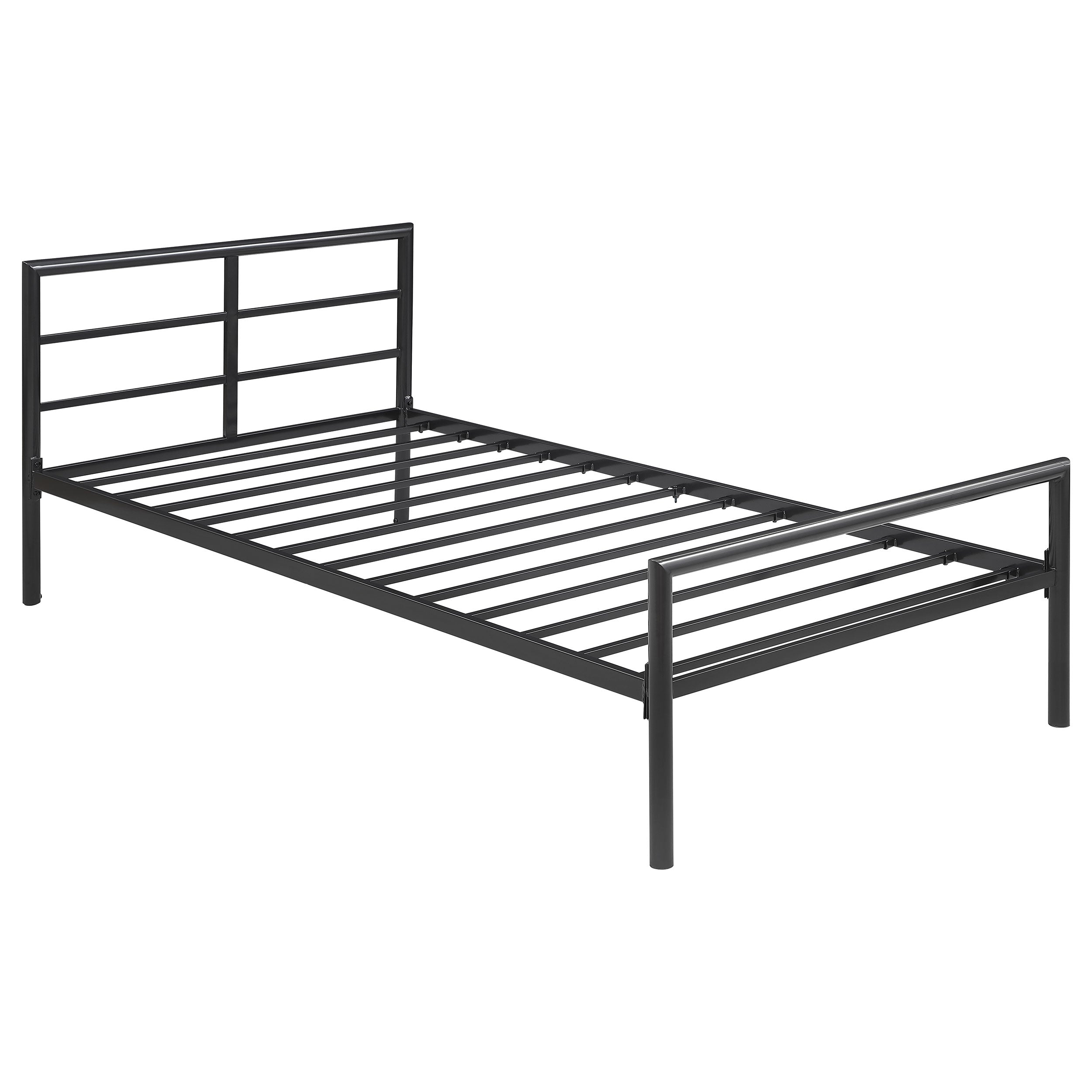 Orleans Furniture - Coaster - Fisher Metal Twin Open Frame Bed Gunmetal - 300279T