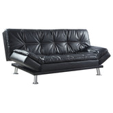 Orleans Furniture - Coaster - Dilleston Upholstered Tufted Convertible Sofa Bed Black - 300281