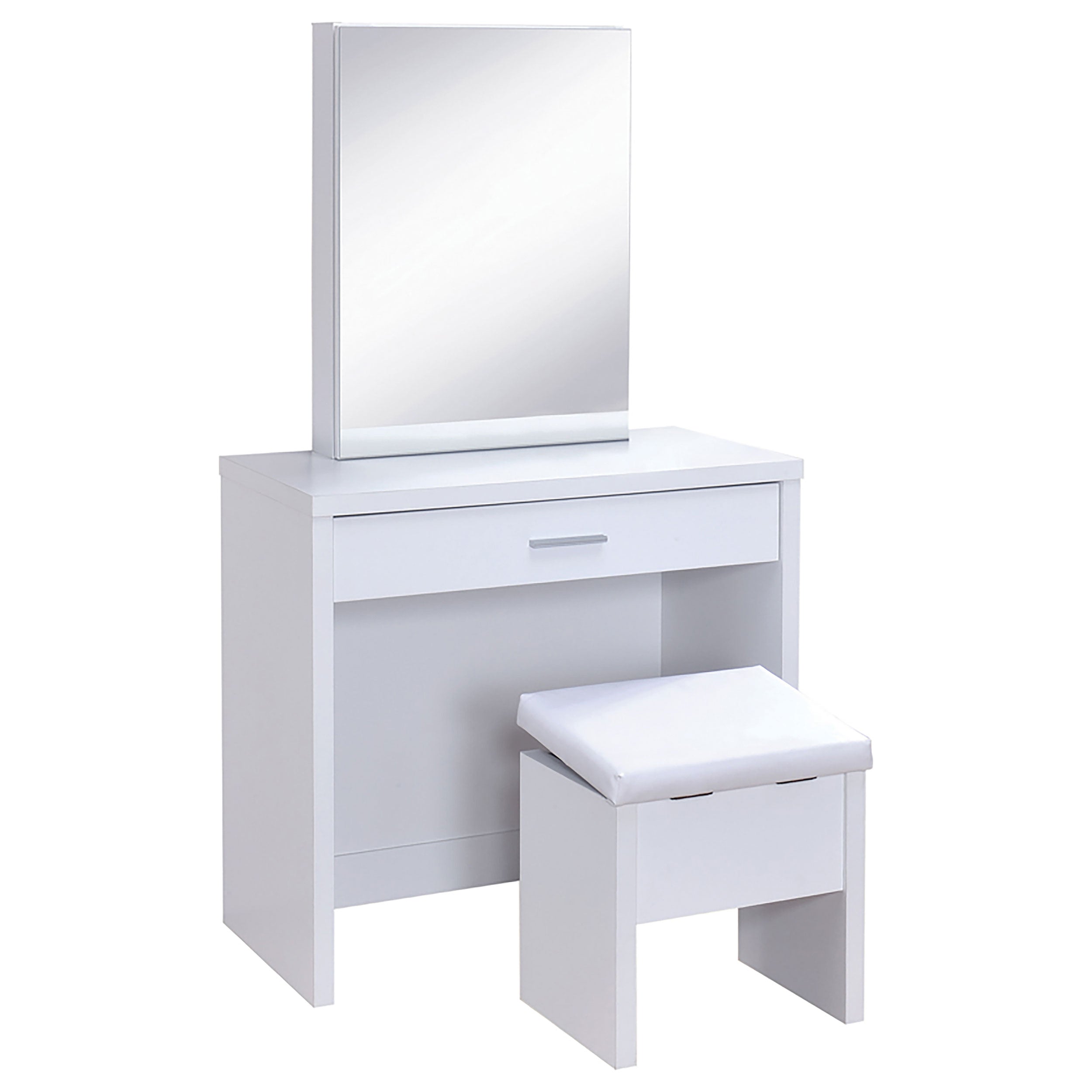 Orleans Furniture - Coaster - Harvey Vanity Set with Lift-Top Stool White - 300290