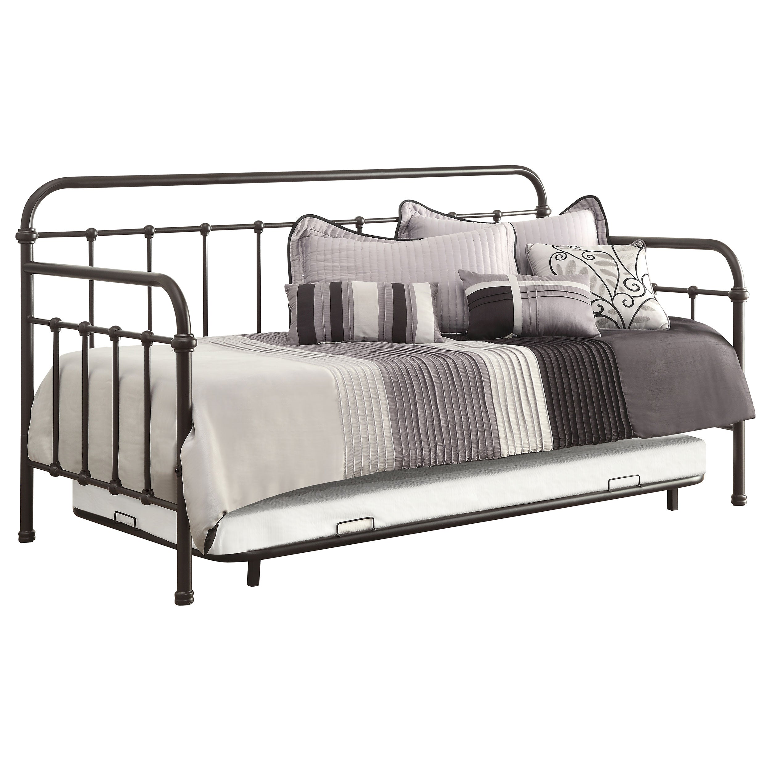 Orleans Furniture - Coaster - Livingston Metal Twin Daybed with Trundle Dark Bronze - 300398