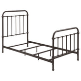 Orleans Furniture - Coaster - Livingston Metal Twin Open Frame Bed Dark Bronze - 300399T