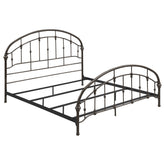 Orleans Furniture - Coaster - Rowan Metal Eastern King Open Frame Bed Dark Bronze - 300407KE