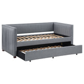 Orleans Furniture - Coaster - Brodie Upholstered Twin Daybed with Trundle Grey - 300554