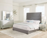 Orleans Furniture - Coaster - Camille 4-piece Queen Bedroom Set Metallic Mercury - 300621Q-S4