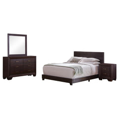 Orleans Furniture - Coaster - Dorian 4-piece Eastern King Bedroom Set Dark Cocoa - 300762KE-S4