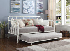 Marina Metal Twin Daybed with Trundle White