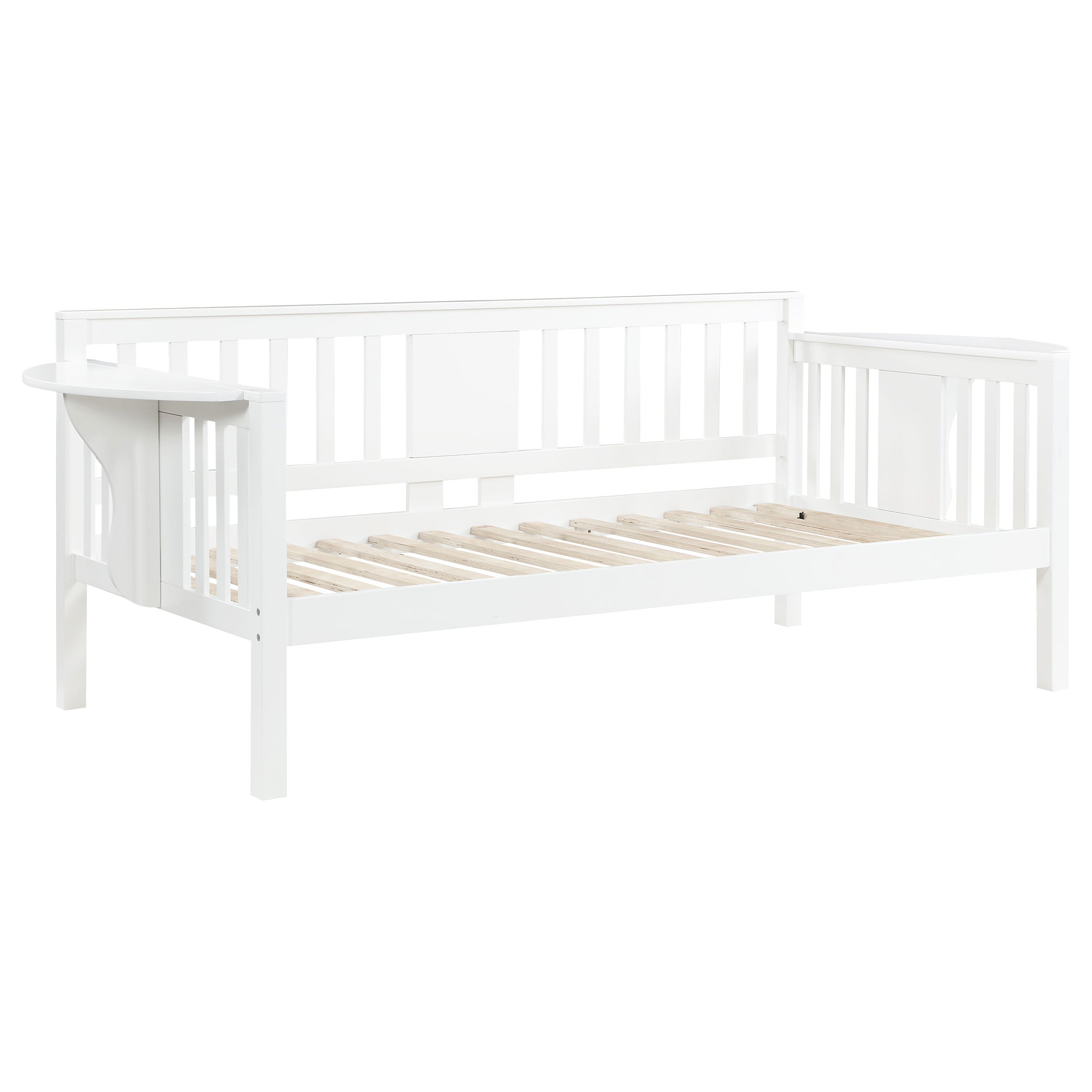 Orleans Furniture - Coaster - Bethany Wood Twin Daybed with Drop-down Tables White - 300837