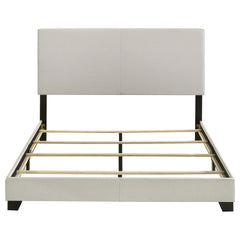 Dorian Fabric Upholstered Queen Panel Bed Cream