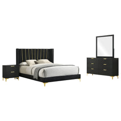 Kendall 4-piece Eastern King Bedroom Set Black