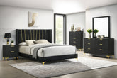 Orleans Furniture - Coaster - Kendall 5-piece Queen Bedroom Set Black - 301161Q-S5