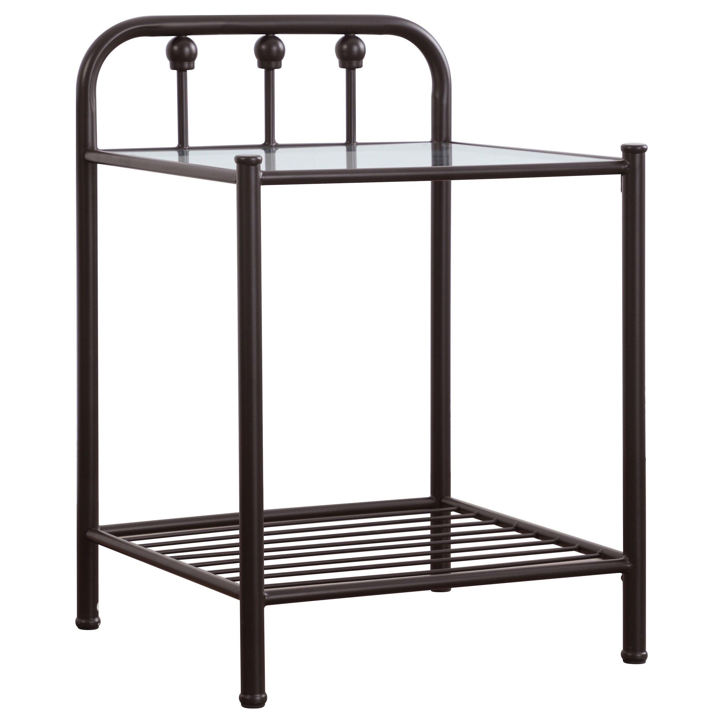 Orleans Furniture - Coaster - Livingston Metal 1-shelf Nightstand Dark Bronze - 301392