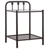 Orleans Furniture - Coaster - Livingston Metal 1-shelf Nightstand Dark Bronze - 301392