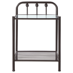 Livingston Metal 1-shelf Nightstand Dark Bronze