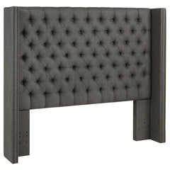 Orleans Furniture - Coaster - Bancroft Upholstered California King Wingback Headboard Grey - 301405KWB1