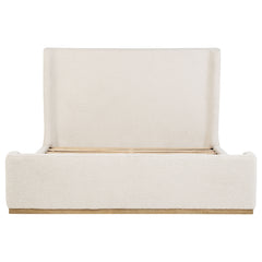 Nala Upholstered Eastern King Sleigh Bed Cream