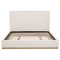 Knox Upholstered EASTERN KING Panel Bed Cream