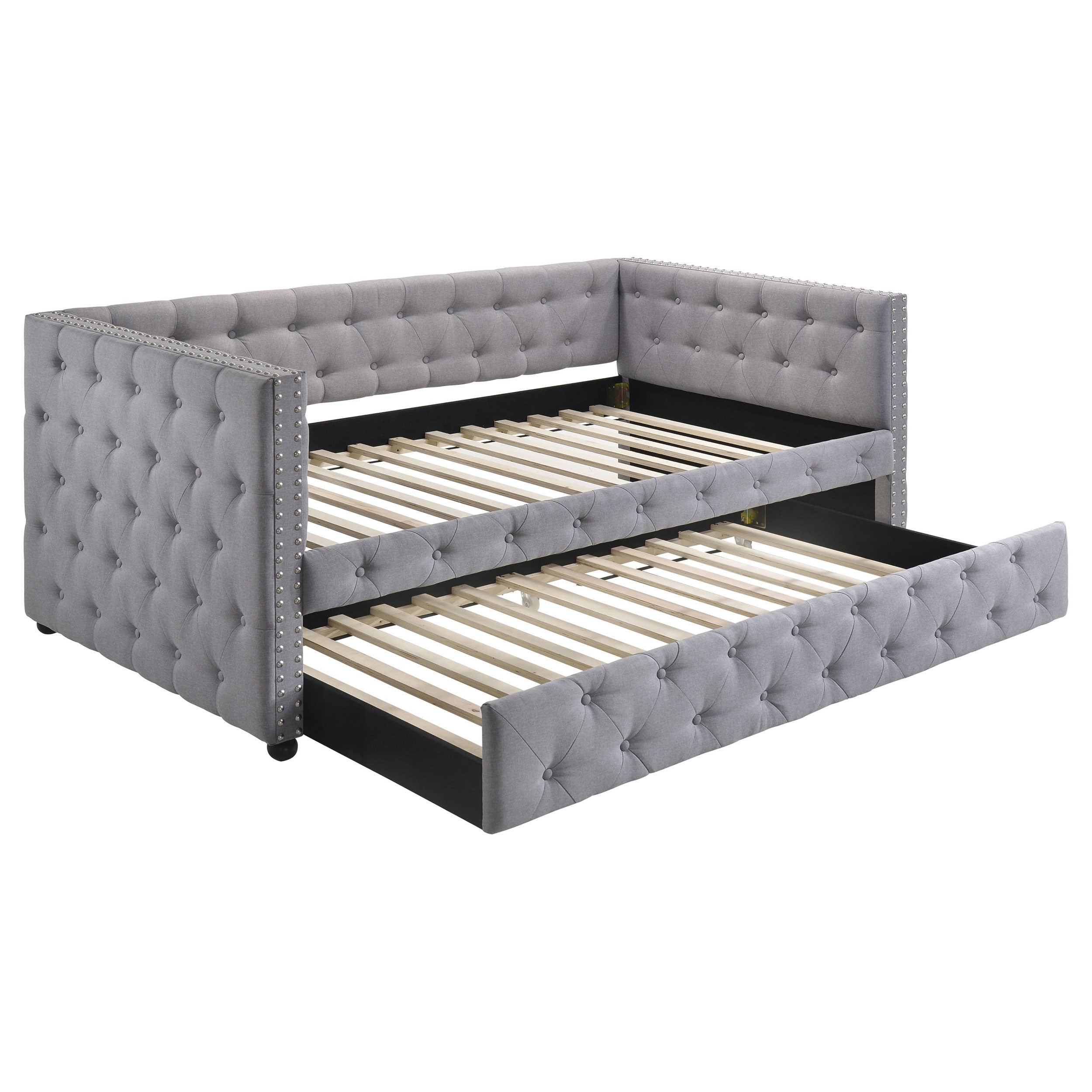 Orleans Furniture - Coaster - Mockern Upholstered Twin Daybed with Trundle Grey - 302161