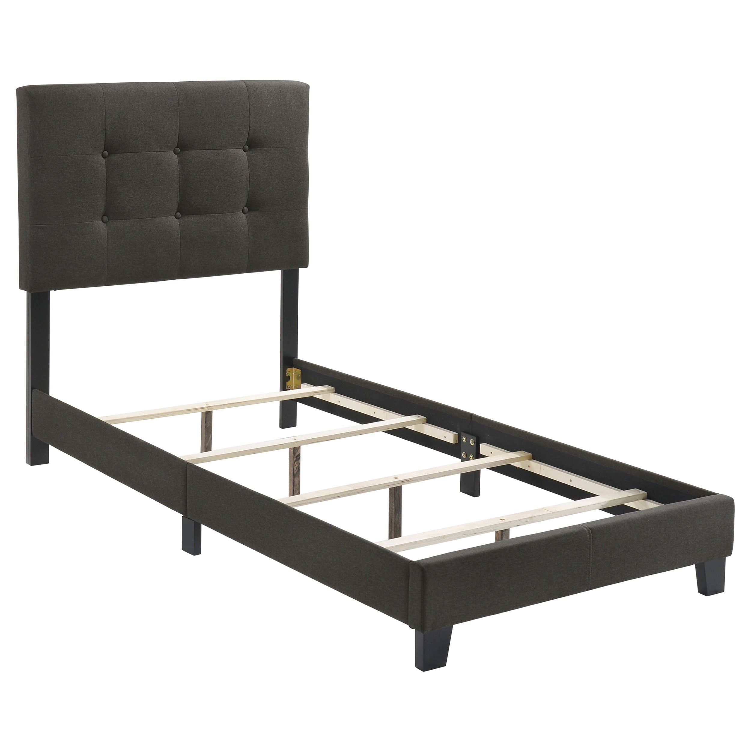 Orleans Furniture - Coaster - Mapes Upholstered Twin Panel Bed Charcoal - 305746T