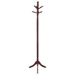 Orleans Furniture - Coaster - Riona 6 Hook Freestanding Wood Coat Rack Hat Hanger Merlot - 3058