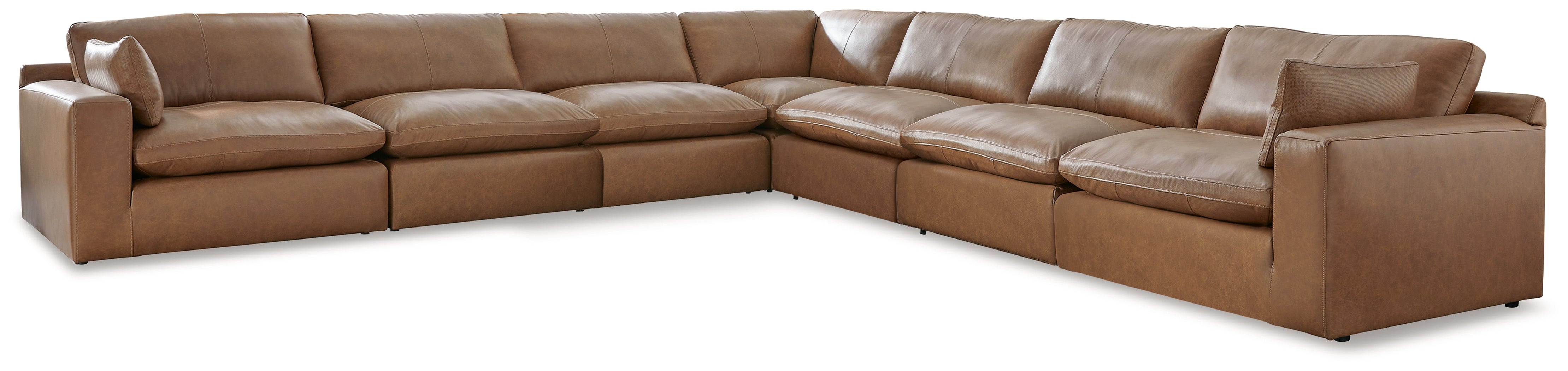 Orleans Furniture - Ashley Furniture - Emilia Sectional - RAF 7-Piece Sectional / Caramel - 30901S6