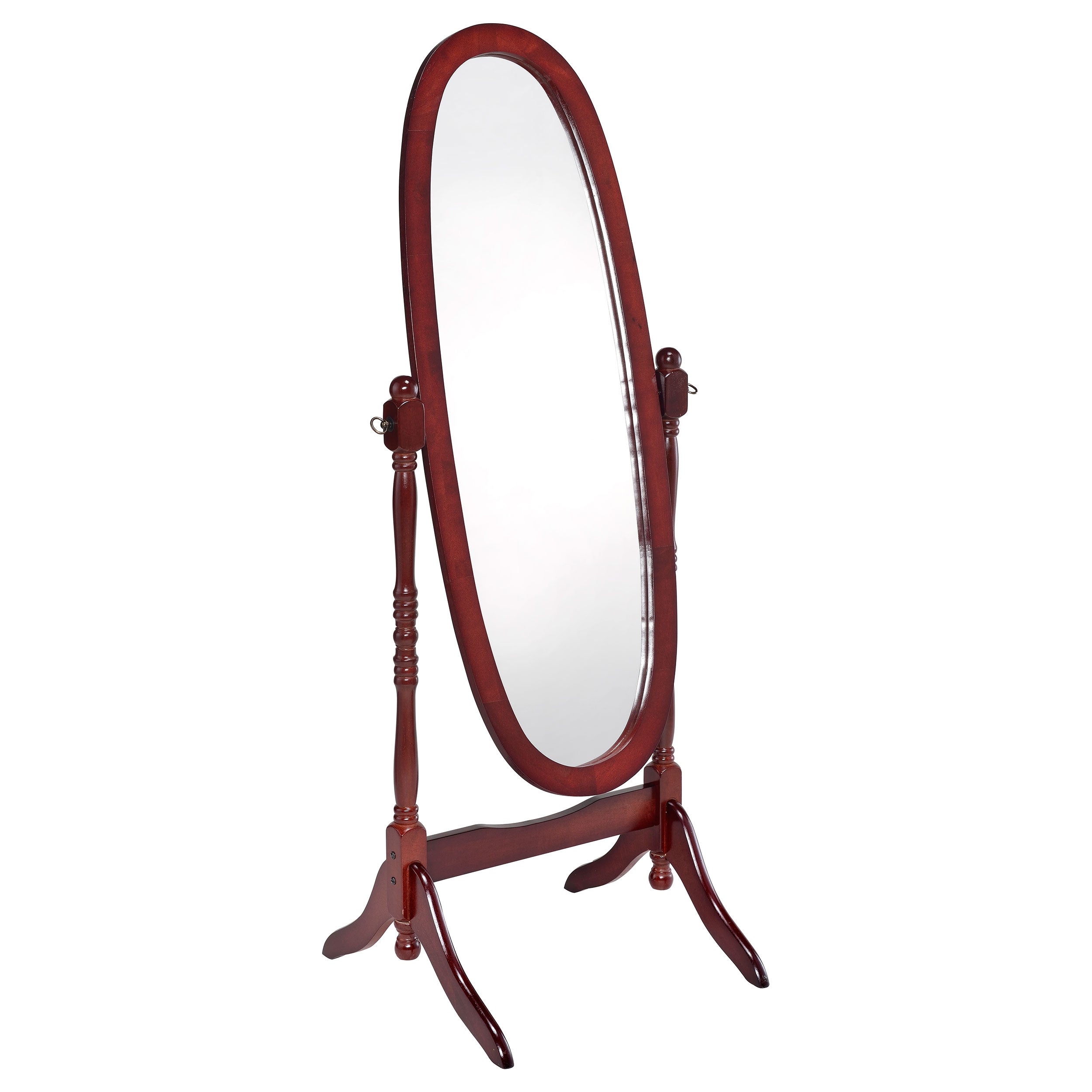 Orleans Furniture - Coaster - Foyet Wood Adjustable Full Length Cheval Mirror Merlot - 3101